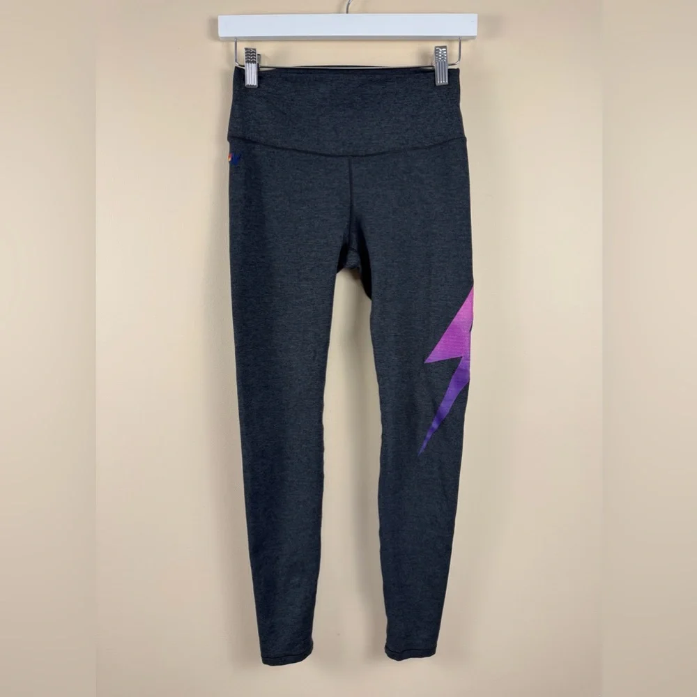 Aviator Nation Women’s Full-Length High Rise Bolt Fade Leggings Sz S - Picture 2 of 13